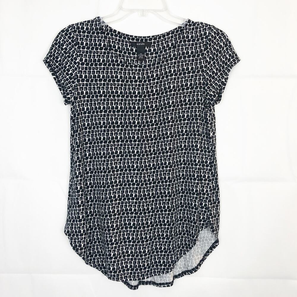 Alfani Short Sleeve Career Wear Top Size XS Casual
